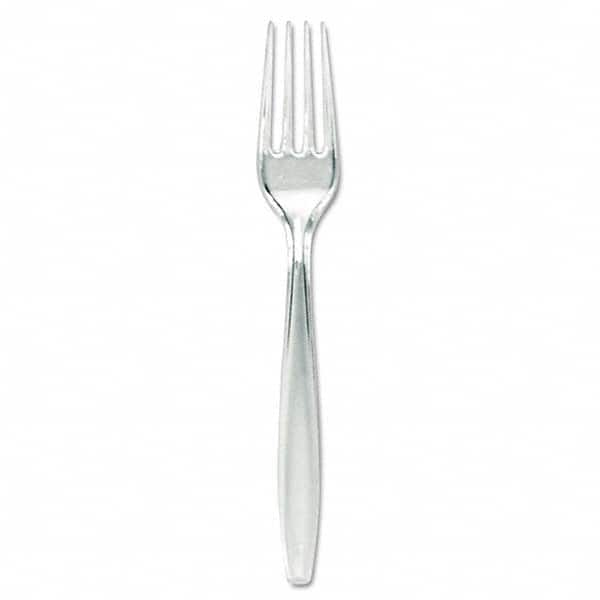 Dixie - Plastic Cutlery, Forks, Heavyweight, Clear - Eagle Tool & Supply