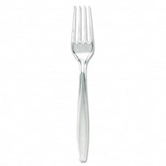 Dixie - Plastic Cutlery, Forks, Heavyweight, Clear - Eagle Tool & Supply