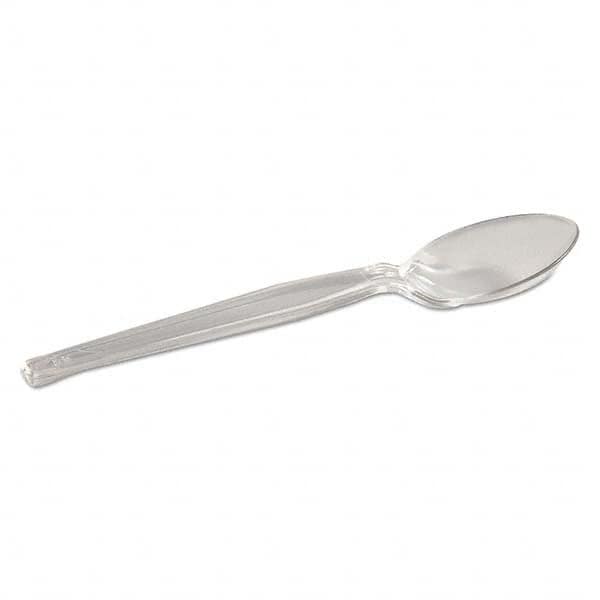 Dixie - Plastic Cutlery, Heavyweight Teaspoon, Crystal Clear, 6", 1000/Carton - Eagle Tool & Supply