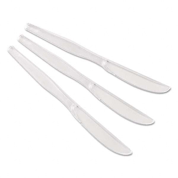 Dixie - Heavyweight Polystyrene Cutlery, Knives, Clear, 1000/Carton - Eagle Tool & Supply