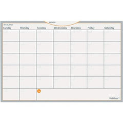 AT-A-GLANCE - 12 Sheet, 18 x 12", Erasable Wall Calendar - Gray, White & Orange - Eagle Tool & Supply