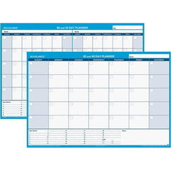 AT-A-GLANCE - 1 Sheet, 48 x 32", Erasable Wall Calendar - White & Blue - Eagle Tool & Supply