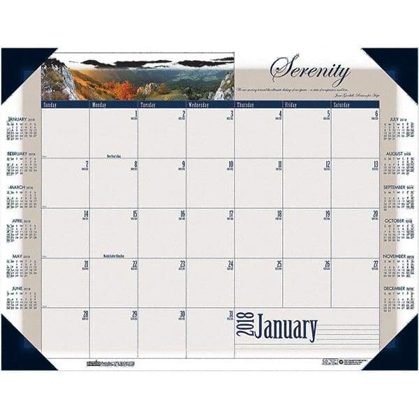 House of Doolittle - 12 Sheet, 22 x 17", Desk Pad Calendar - Motivational - Eagle Tool & Supply