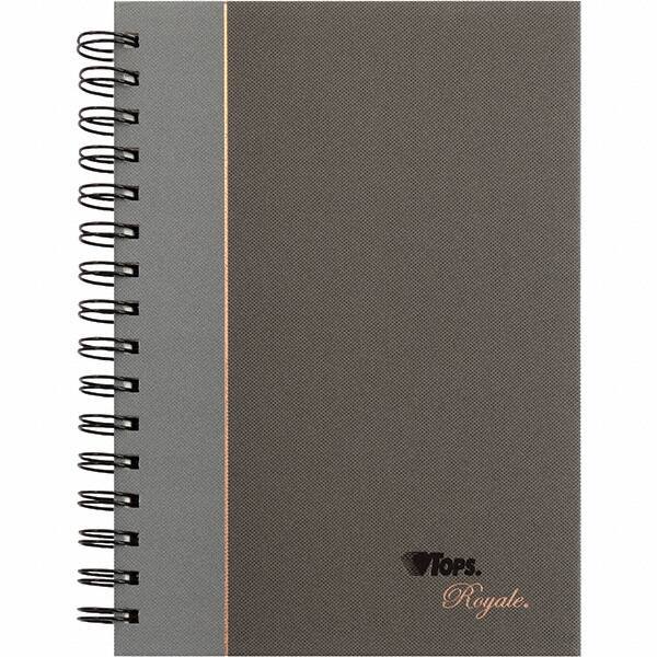 TOPS - 96 Sheet, 5-1/4 x 8 1/4", Legal/Wide (Style) Business Notebook - Black & Gray - Eagle Tool & Supply
