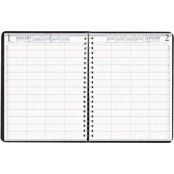 House of Doolittle - 365 Sheet, 8 x 11", Group Daily Appointment Book - Black - Eagle Tool & Supply