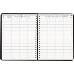 House of Doolittle - 365 Sheet, 8 x 11", Group Daily Appointment Book - Black - Eagle Tool & Supply