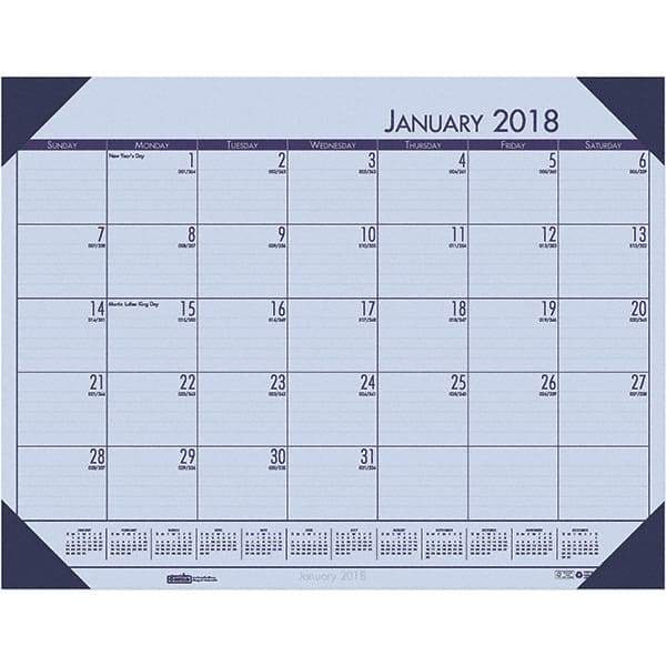 House of Doolittle - 12 Sheet, 22 x 17", Desk Pad Calendar - Sunset Orchid - Eagle Tool & Supply