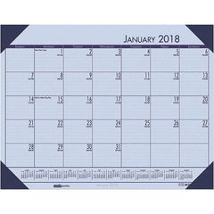 House of Doolittle - 12 Sheet, 22 x 17", Desk Pad Calendar - Sunset Orchid - Eagle Tool & Supply