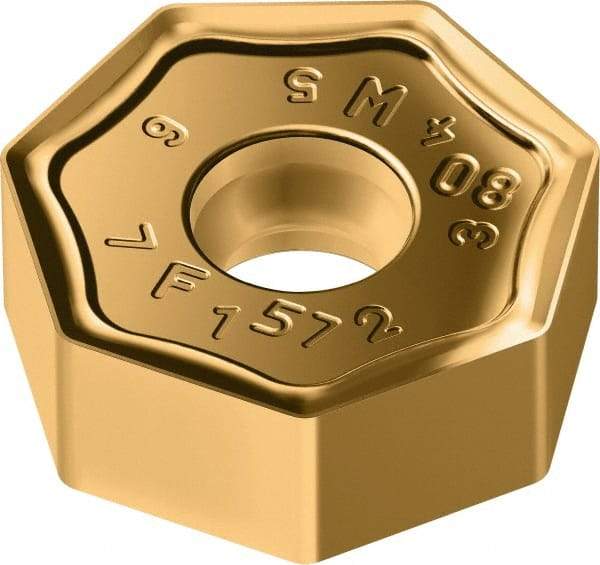 Walter - XNMU0705 F57 Grade WSM35S Carbide Milling Insert - TiAlN/Al2O3 Finish, 4.6mm Thick, 14.5mm Inscribed Circle, 0.8mm Corner Radius - Eagle Tool & Supply