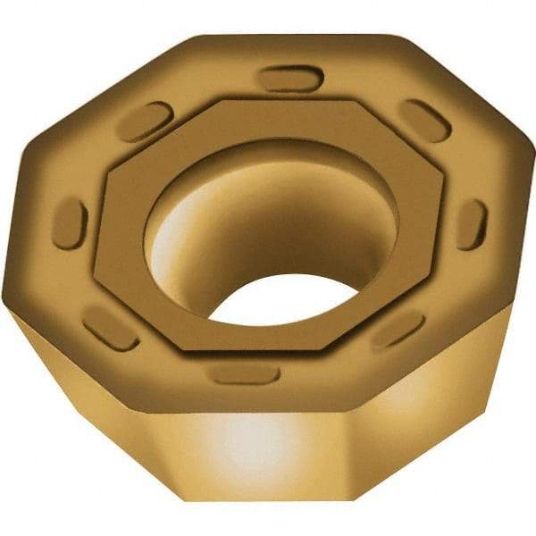 Walter - ODMT0605 D57 Grade WKP35G Carbide Milling Insert - TiAlN/TiN Finish, 5.56mm Thick, 5/8" Inscribed Circle, 0.8mm Corner Radius - Eagle Tool & Supply