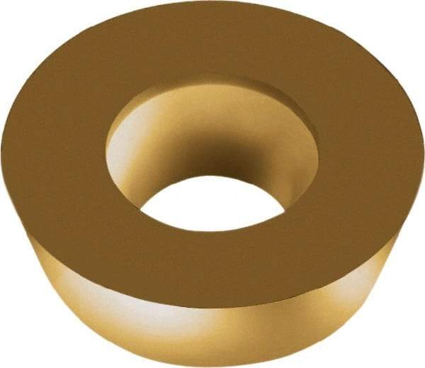 Walter - RDMX1604M0 A27 Grade WKP35G Carbide Milling Insert - TiAlN/TiN Finish, 4.76mm Thick, 16mm Inscribed Circle, 8mm Corner Radius - Eagle Tool & Supply