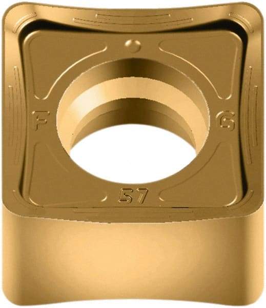 Walter - SNGX1205 F27 Grade WKP35G Carbide Milling Insert - TiAlN/TiN Finish, 6.4mm Thick, 1/2" Inscribed Circle, 0.8mm Corner Radius - Eagle Tool & Supply