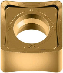 Walter - SNGX1205 F27 Grade WKP35G Carbide Milling Insert - TiAlN/TiN Finish, 6.4mm Thick, 1/2" Inscribed Circle, 0.8mm Corner Radius - Eagle Tool & Supply