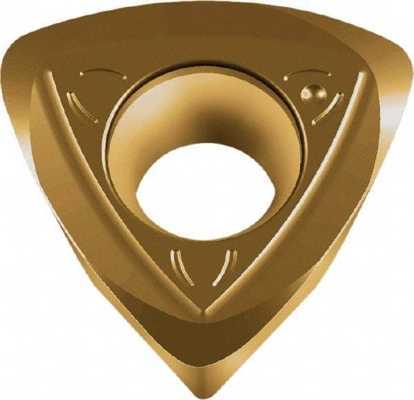 Walter - P26379R25 A27 Grade WKP35G Carbide Milling Insert - TiAlN/TiN Finish, 5.56mm Thick, 13mm Inscribed Circle, 2mm Corner Radius - Eagle Tool & Supply