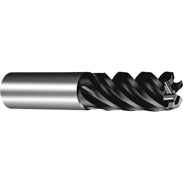 Sandvik Coromant - 8mm, 5 Flute, Solid Carbide, 0.5mm Corner Chamfer End Mill - 42° Helix, 18mm LOC - Eagle Tool & Supply