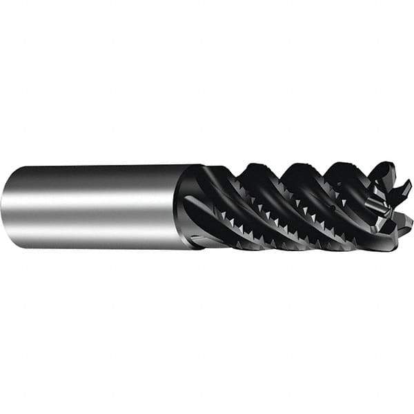 Sandvik Coromant - 1", 6 Flute, Solid Carbide, 0.12" Corner Chamfer End Mill - 42° Helix, 2-1/8" LOC - Eagle Tool & Supply