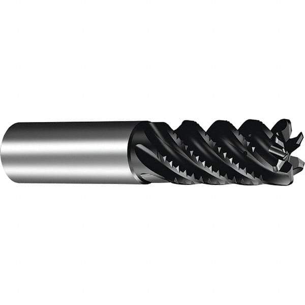 Sandvik Coromant - 10mm, 6 Flute, Solid Carbide, 1mm Corner Chamfer End Mill - 42° Helix, 22mm LOC - Eagle Tool & Supply