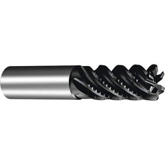 Sandvik Coromant - 3/8", 6 Flute, Solid Carbide, 0.03" Corner Chamfer End Mill - 42° Helix, 25/32" LOC - Eagle Tool & Supply