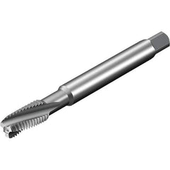 Sandvik Coromant - 4 Flute 6HX Spiral Flute Tap - Powdered Metal High Speed Steel, AlCrN Finish - Eagle Tool & Supply