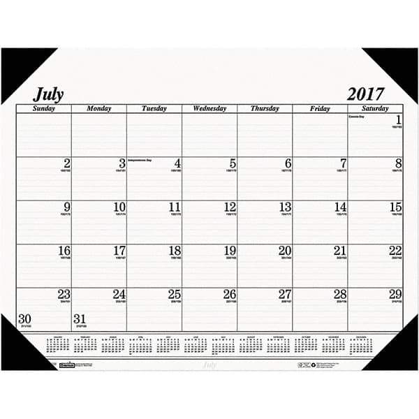 House of Doolittle - 14 Sheet, 22 x 17", Desk Pad Calendar - White - Eagle Tool & Supply