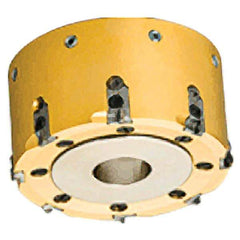 Iscar - 8 Inserts, 100mm Cut Diam, 32mm Arbor Diam, 2.5mm Max Depth of Cut, Indexable Square-Shoulder Face Mill - 0/90° Lead Angle, 56mm High, CA-SPM Insert Compatibility, Through Coolant, Series AluFraise - Eagle Tool & Supply