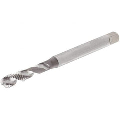 Iscar - 7/16-20 UNF 3 Flute 2B Modified Bottoming Spiral Flute Tap - Cobalt, Uncoated, 100mm OAL, Right Hand Flute, Right Hand Thread, Series TPS UNF - Eagle Tool & Supply