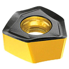 Iscar - H600 WXCU070515 HP Grade IC882 Carbide Milling Insert - TiAlN/TiN Finish, 5.9mm Thick, 11.14mm Inscribed Circle, 1.5mm Corner Radius - Eagle Tool & Supply