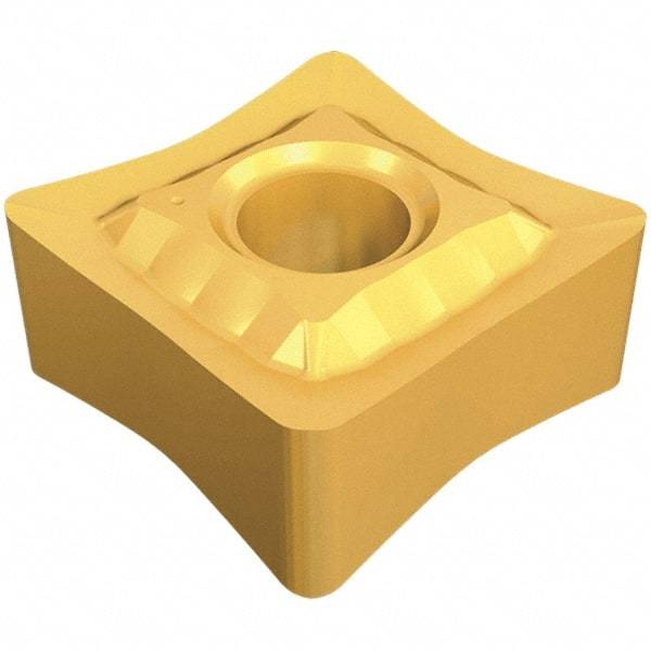 Iscar - QNMG332 PP Grade IC830 Carbide Turning Insert - TiAlN/AlTiN/TiN Finish, 80° Square, 9.52mm Inscr Circle, 4.76mm Thick, 0.8mm Corner Radius - Eagle Tool & Supply