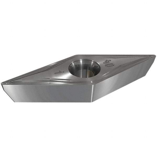 Iscar - VCMT332 14 Grade IC830 Carbide Turning Insert - TiAlN/AlTiN/TiN Finish, 35° Diamond, 9.52mm Inscr Circle, 4.76mm Thick, 0.8mm Corner Radius - Eagle Tool & Supply