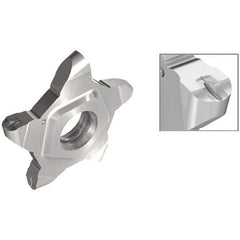 Iscar - 24N200PENTA Grade IC807G, 2mm Cutting Width Carbide Grooving Insert - 3mm Max Depth of Cut, 1mm Corner Radius, TiAlN/AlTiN/TiN Finish - Eagle Tool & Supply