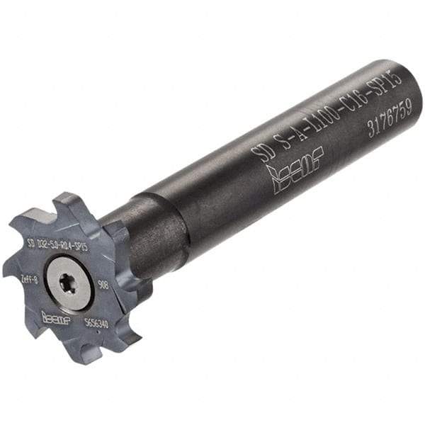 Iscar - T-Slot 3/4" Stepped Shank Milling Tip Insert Holder & Shank - M06 Neck Thread, 5.736" OAL, Steel SD S-A-SP Tool Holder - Eagle Tool & Supply