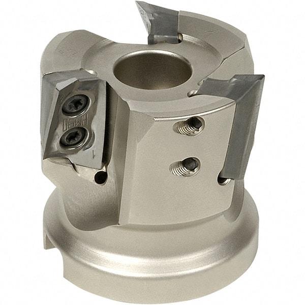 Iscar - 25mm Cut Diam, 0.059" Max Depth, 24mm Shank Diam, Cylindrical Shank Indexable High-Feed End Mill - Screw Holding Method, FF WOMT/WOCT, FF WOMW Insert, FF EW Toolholder, Through Coolant - Eagle Tool & Supply