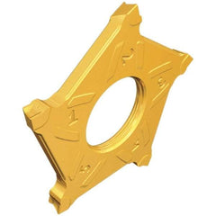 Iscar - PENTAD40L300 Grade IC808, 3mm Cutting Width Carbide Cutoff Insert - Left Hand Lead Angle, 0.2mm Corner Radius, TiAlN Finish - Eagle Tool & Supply