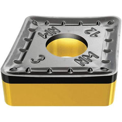 Iscar - CNMM432 NM Grade IC830 Carbide Turning Insert - TiAlN/AlTiN/TiN Finish, 80° Diamond, 12.7mm Inscr Circle, 4.76mm Thick, 0.8mm Corner Radius - Eagle Tool & Supply