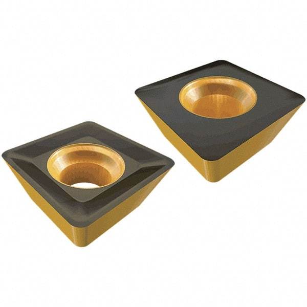 Iscar - SDHX120508 N Grade IC882 Carbide Milling Insert - TiAlN/TiN Finish, 4.94mm Thick, 1/32" Corner Radius - Eagle Tool & Supply