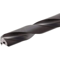 Iscar - 8.4mm 140° Solid Carbide Jobber Drill - TiAlN Finish, Right Hand Cut, Spiral Flute, Straight Shank, 103mm OAL, Standard Point - Eagle Tool & Supply