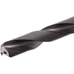 Iscar - 7.7mm 140° Solid Carbide Jobber Drill - TiAlN Finish, Right Hand Cut, Spiral Flute, Straight Shank, 91mm OAL, Standard Point - Eagle Tool & Supply