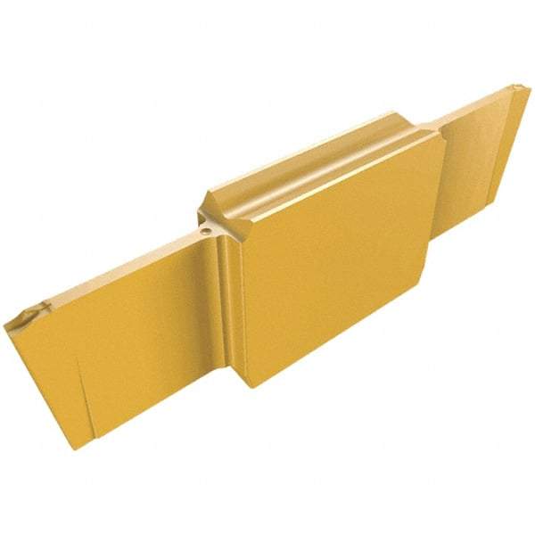 Iscar - BGM1001 J Grade IC1008, 1mm Cutting Width Carbide Cutoff Insert - Neutral Lead Angle, 0.1mm Corner Radius, TiAlN/TiN Finish - Eagle Tool & Supply