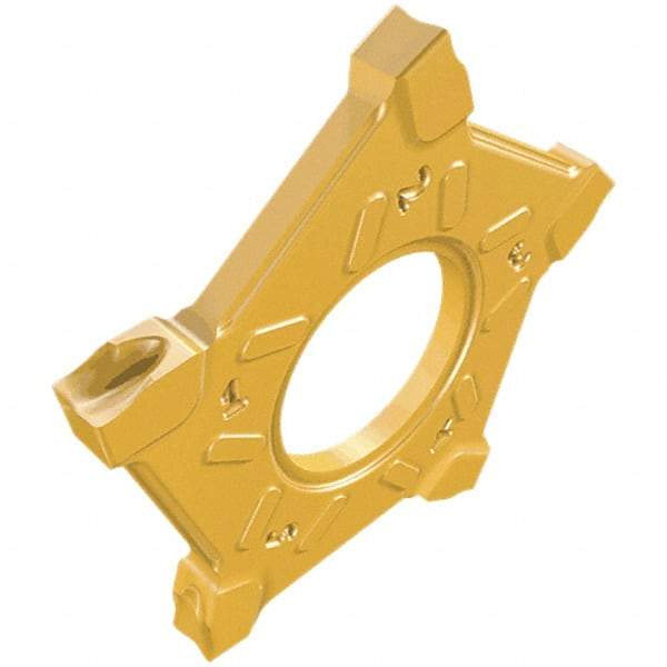 Iscar - PENTAD22N300 Grade IC808, 3mm Cutting Width Carbide Cutoff Insert - Neutral Lead Angle, 0.2mm Corner Radius, TiAlN Finish - Eagle Tool & Supply