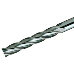 Iscar - 6mm, 50mm LOC, 6mm Shank Diam, 150mm OAL, 4 Flute, Solid Carbide Square End Mill - Single End, Uncoated, Spiral Flute, 30° Helix, Centercutting, Right Hand Cut, Right Hand Flute - Eagle Tool & Supply