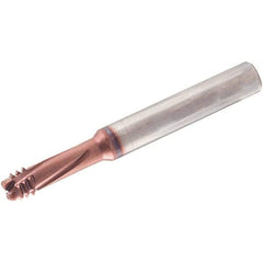 Iscar - M6-M9, 0.185" Cutting Diam, 3 Flute, Solid Carbide Helical Flute Thread Mill - Internal Thread, 64mm OAL, 8mm Shank Diam - Eagle Tool & Supply