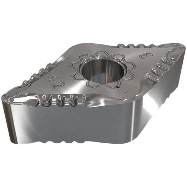 Iscar - DNMG442 F3P Grade IC807 Carbide Turning Insert - TiAlN/TiN Finish, 55° Diamond, 12.7mm Inscr Circle, 6.35mm Thick, 0.8mm Corner Radius - Eagle Tool & Supply