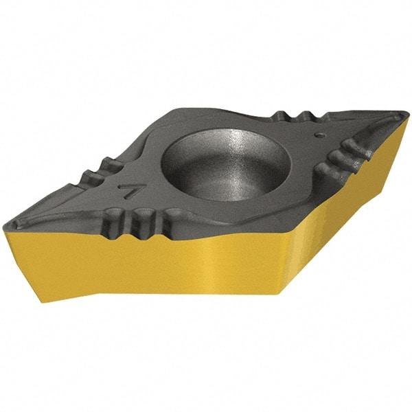 Iscar - DCMT2-0 F3P Grade IC8150 Carbide Turning Insert - TiCN/Al2O3/TiN Finish, 55° Diamond, 6.35mm Inscr Circle, 2.38mm Thick, 0.2mm Corner Radius - Eagle Tool & Supply
