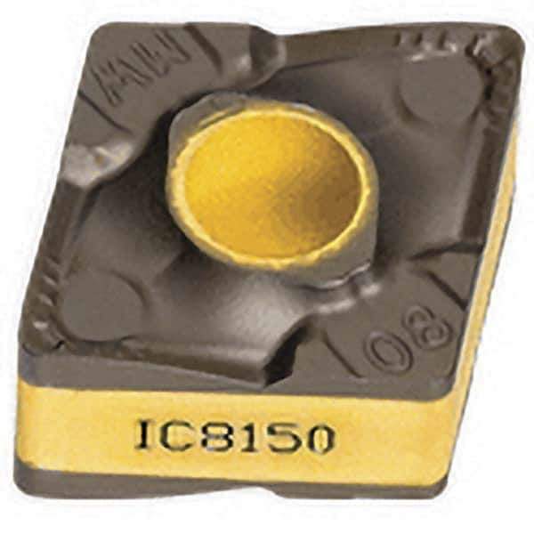 Iscar - SOGT100408 DT Grade IC808 Carbide Indexable Drill Insert - TiN/TiAlN Finish, Square, 9.8mm Inscribed Circle - Eagle Tool & Supply
