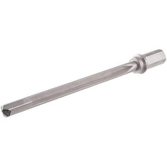 Iscar - 450mm Max Drill Depth, 25xD, 17mm Diam, Indexable Insert Drill - 1 Insert, 25mm Shank Diam, Weldon Flat Shank - Eagle Tool & Supply