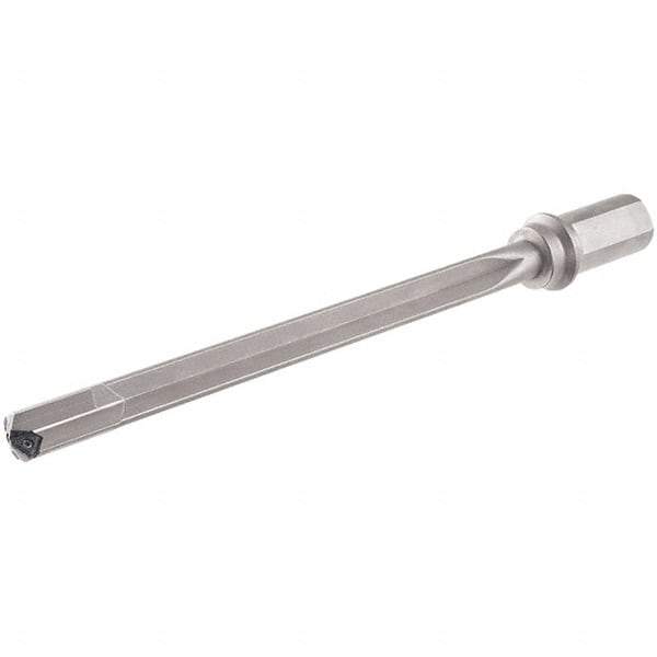 Iscar - 240mm Max Drill Depth, 15xD, 15mm Diam, Indexable Insert Drill - 1 Insert, 25mm Shank Diam, Weldon Flat Shank - Eagle Tool & Supply