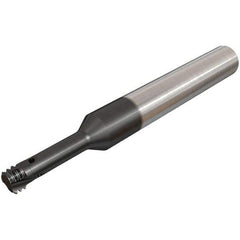 Iscar - UNJ, 5.1mm Cutting Diam, 3 Flute, Solid Carbide Helical Flute Thread Mill - Internal Thread, 16mm LOC, 64mm OAL, 8mm Shank Diam - Eagle Tool & Supply