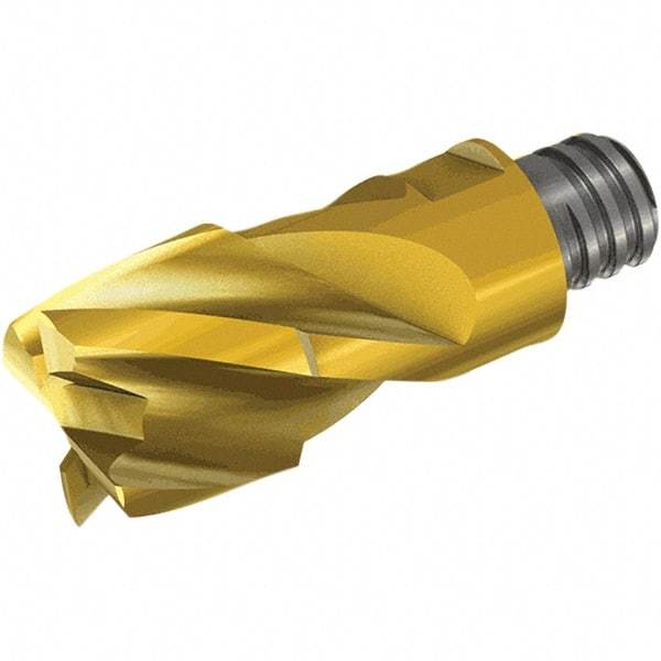 Iscar - MM EFCB Grade IC908 Carbide End Milling Tip Insert - TiAlN/TiN Finish, 4 Flutes, 14mm Cutting Diam, 11.5mm Depth of Cut, 28mm Extension - Eagle Tool & Supply
