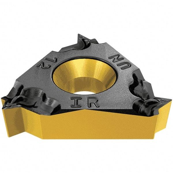Iscar - 08IL Internal Left Hand 24 UN Laydown Threading Insert - Grade IC228, TiCN/TiN Coated Carbide, 4.76mm Inscribed Circle - Eagle Tool & Supply