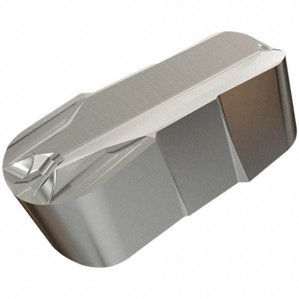 Iscar - 6.00E-3.00GIF Grade IC520, 6mm Cutting Width Carbide Grooving Insert - 3mm Max Depth of Cut, 3mm Corner Radius, Uncoated - Eagle Tool & Supply